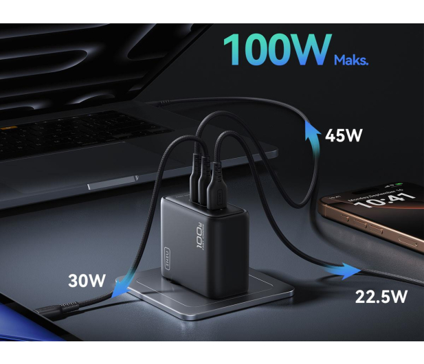 INIU Leopard Charger 100W 2 x USB-C, USB-A składana WAL101 - 1371579 - zdjęcie 4